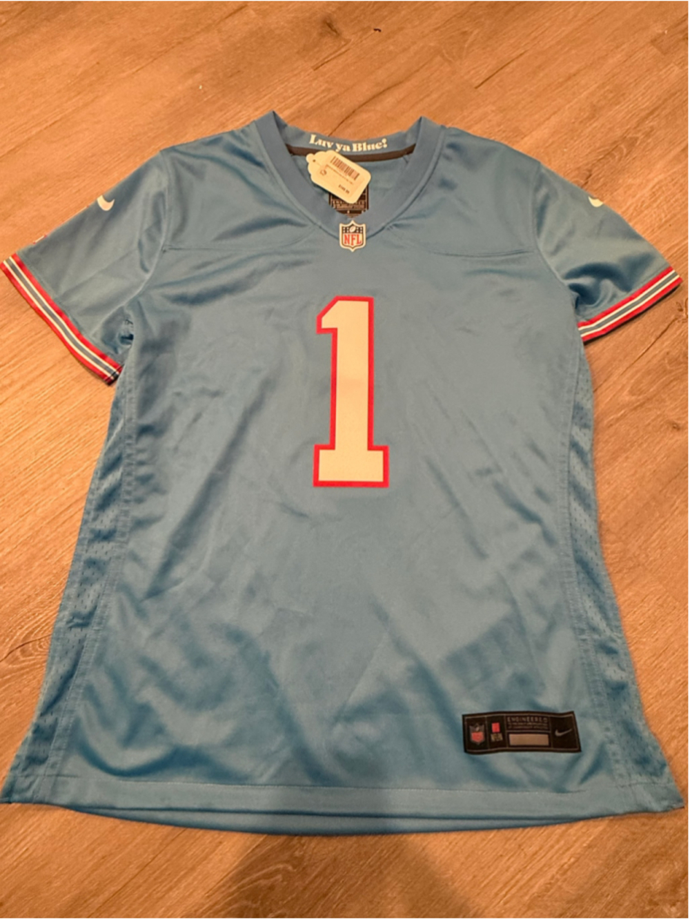 Women's Nike Tennessee Titans Ward Jersey Light Blue White Size L